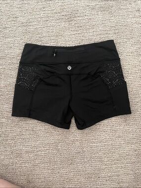 lululemon athletica Black Laser-Cut Women's Bike Shorts